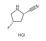 (2S,4S)-4-氟吡咯烷-2-甲腈盐酸盐结构式
