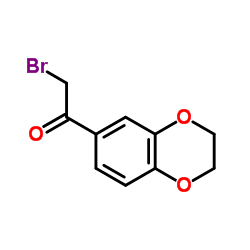 3,4-(Ethylenedioxy)phenacyl bromide structure