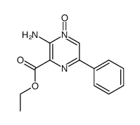 2-amino-3-ethoxycarbonyl-5-phenylpyrazine 1-oxide Structure