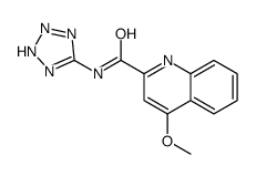 4-methoxy-N-(2H-tetrazol-5-yl)quinoline-2-carboxamide结构式