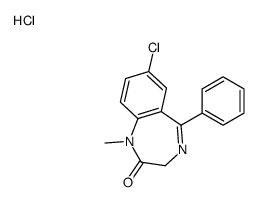 7-chloro-1,3-dihydro-1-methyl-5-phenyl-2H-benzo-1,4-diazepin-2-one monohydrochloride Structure