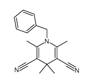 1-benzyl-3,5-dicyano-2,4,4,6-tetramethyl-1,4-dihydropyridine结构式