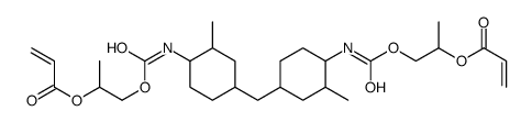 methylenebis[(2-methyl-4,1-cyclohexanediyl)iminocarbonyloxy(1-methyl-2,1-ethanediyl)] diacrylate结构式