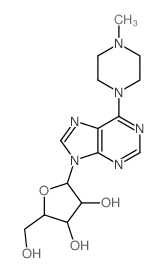 2-(hydroxymethyl)-5-[6-(4-methylpiperazin-1-yl)purin-9-yl]oxolane-3,4-diol Structure