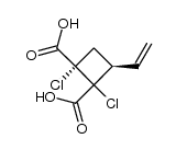 3-Vinyl-trans,trans-1,2-dichlor-cis,cis-1,2-dicarboxy-cyclobutan结构式