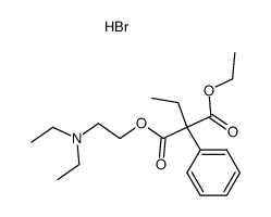 ethyl-phenyl-malonic acid ethyl ester-(2-diethylamino-ethyl ester), hydrobromide Structure