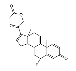 6beta-fluoro-21-hydroxypregna-1,4,9(11),16-tetraene-3,20-dione 21-acetate structure
