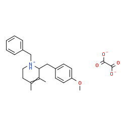 1-benzyl-1,2,5,6-tetrahydro-2-[(4-methoxyphenyl)methyl]-3,4-dimethylpyridinium hydrogen oxalate结构式