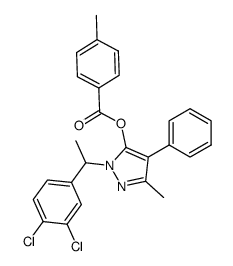 5-(4-Methylbenzoyloxy)-3-methyl-4-phenyl-1-(α-methyl-3,4-dichlorobenzyl)-pyrazole Structure