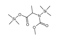 N-Methoxycarbonyl-N-trimethylsilyl-D,L-alanin-trimethylsilylester结构式