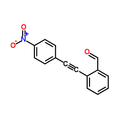 2-[(4-Nitrophenyl)ethynyl]benzaldehyde结构式