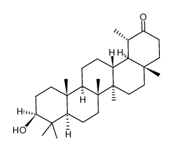 (1S,4aS,6aR,6bR,8aR,10S,12aR,12bR,14aR,14bS)-10-hydroxy-1,4a,6a,6b,9,9,12a-heptamethylicosahydropicen-2(1H)-one结构式