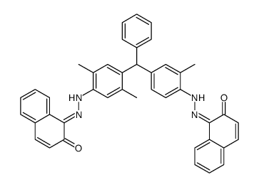 1-[[4-[[4-[(2-hydroxy-1-naphthyl)azo]-2,5-dimethylphenyl]phenylmethyl]-2-methylphenyl]azo]-2-naphthol结构式