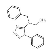 5-[Ethyl(benzylamino)]-1-phenyltetrazole结构式