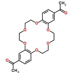 1,1'-(6,7,9,10,17,18,20,21-Octahydrodibenzo[b,k][1,4,7,10,13,16]hexaoxacyclooctadecine-2,13-diyl)diethanone Structure