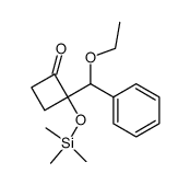 2-(ethoxy(phenyl)methyl)-2-((trimethylsilyl)oxy)cyclobutanone Structure
