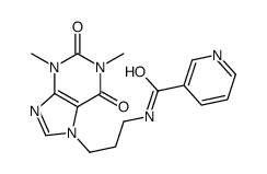 N-[3-(1,3-dimethyl-2,6-dioxopurin-7-yl)propyl]pyridine-3-carboxamide结构式