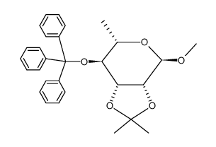 methyl 2,3-O-isopropylidene-4-O-trityl-α-L-rhamnopyranoside Structure