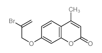 7-(2-bromoprop-2-enoxy)-4-methyl-chromen-2-one结构式