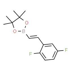 (E)-2-(2,5-二氟苯乙烯基)-4,4,5,5-四甲基-1,3,2-二氧杂硼烷结构式