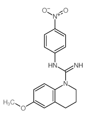 6-methoxy-N-(4-nitrophenyl)-3,4-dihydro-2H-quinoline-1-carboximidamide Structure