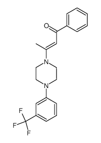 1-Phenyl-3-(4-(3-(trifluoromethyl)phenyl)-1-piperazinyl)-2-buten-1-one结构式