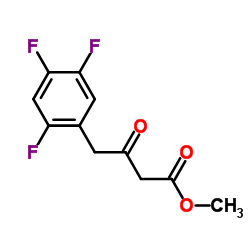 3-氧代-4-(2,4,5-三氟苯基)丁酸甲酯结构式