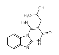 4-amino-3-(2-hydroxypropyl)-10H-pyrimido[1,2-a]benzimidazol-2-one结构式