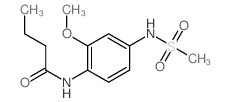 N-(4-methanesulfonamido-2-methoxy-phenyl)butanamide结构式
