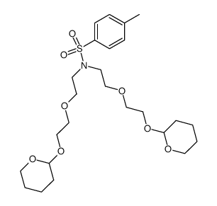 4-methyl-N,N-bis(2-(2-((tetrahydro-2H-pyran-2-yl)oxy)ethoxy)ethyl)benzenesulfonamide Structure