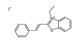 3-ethyl-2-(2-phenylethenyl)-1,3-benzothiazol-3-ium,iodide Structure