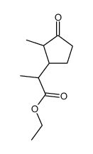 ethyl 2-(2-methyl-3-oxocyclopentyl)propanoate结构式