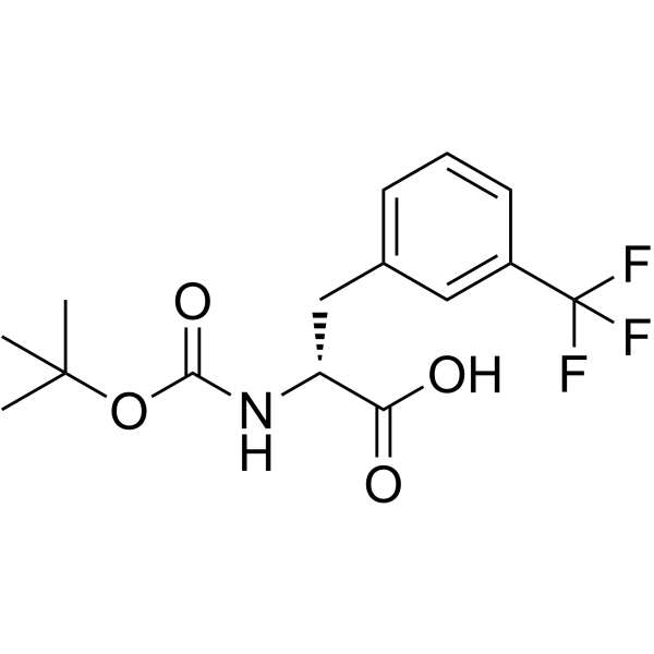 BOC-D-3-三氟甲基苯丙氨酸结构式