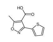 5-methyl-3-thiophen-2-yl-1,2-oxazole-4-carboxylic acid结构式