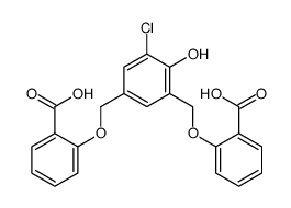 2,2'-[(5-Chloro-4-hydroxy-1,3-phenylene)bis(methyleneoxy)]dibenzo ic acid Structure