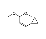 (3,3-二甲氧基-1-丙烯基)环丙烷结构式
