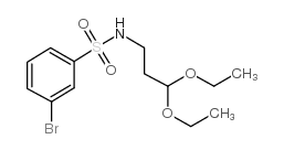 3-溴-n-(3,3-二乙氧基-丙基)-苯磺酰胺结构式