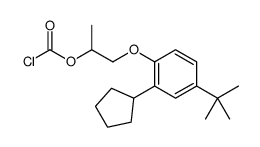 1-(4-tert-butyl-2-cyclopentylphenoxy)propan-2-yl carbonochloridate结构式
