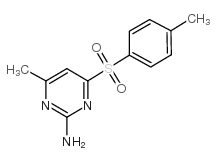 4-甲基-6-[(4-甲基苯基)磺酰基]-2-氨基嘧啶结构式