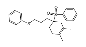 1,2-dimethyl-4-(3-(phenylthio)propyl)-4-(phenylsulfonyl)cyclohexene结构式