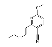 (Z)-4-(2-ethoxyvinyl)-2-(Methylthio)pyrimidine-5-carbonitrile structure