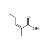 (Z)-2-methyl-2-hexenoic acid结构式