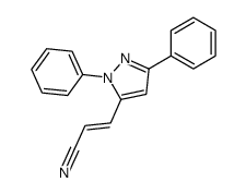 3-(2,5-diphenylpyrazol-3-yl)prop-2-enenitrile Structure