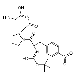 N-(tert-butoxycarbonyl)glycyl-4-nitro-3-phenyl-L-alanyl-L-prolinamide structure