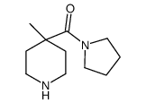 4-甲基-4-(吡咯烷-1-羰基)哌啶结构式