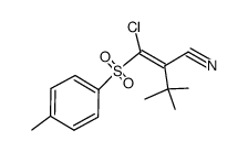 (Z)-2-(tert.-Butyl)-3-chloro-3-(p-tolylsulfonyl)acrylonitrile结构式
