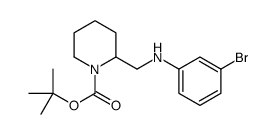 1-Boc-2-[(3-溴苯基氨基)-甲基]-哌啶结构式