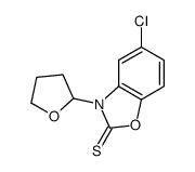 5-chloro-3-(oxolan-2-yl)-1,3-benzoxazole-2-thione Structure