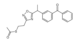 3-(2-Acetylthioethyl)-5-(3-benzoyl-α-methylbenzyl)-1,2,4-oxadiazole结构式