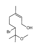 (2Z)-6-bromo-3,7-dimethyl-7-methoxyoct-2-en-1-ol结构式